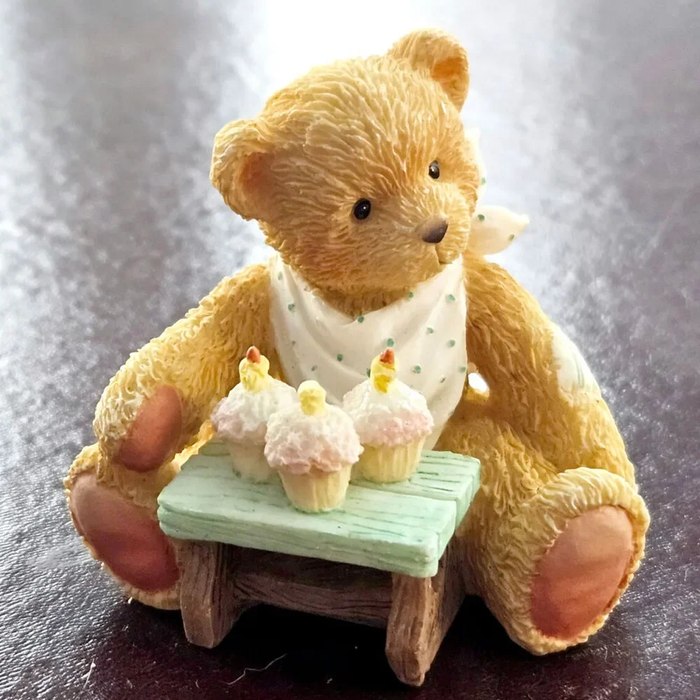 Vintage 1992 Cherished Teddies Age 3 “Three Cheers For You” Enesco Figurine